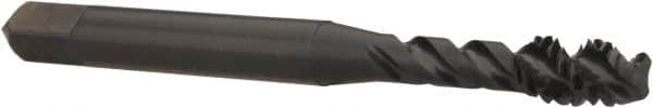 OSG - #12-24 UNC 3 Flute 2B/3B Modified Bottoming Spiral Flute Tap - Vanadium High Speed Steel, Oxide Finish, 2-3/8" OAL, Right Hand Flute, Right Hand Thread, H3, Series 290 - Exact Industrial Supply