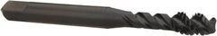 OSG - #12-24 UNC 3 Flute 2B/3B Modified Bottoming Spiral Flute Tap - Vanadium High Speed Steel, Oxide Finish, 2-3/8" OAL, Right Hand Flute, Right Hand Thread, H3, Series 290 - Exact Industrial Supply