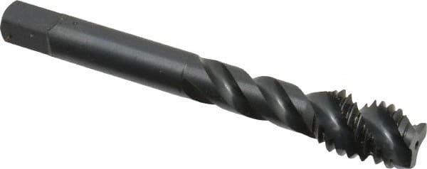 OSG - 7/16-14 UNC 3 Flute Modified Bottoming Spiral Flute Tap - Vanadium High Speed Steel, Oxide Finish, 3-5/32" OAL, Right Hand Flute, Right Hand Thread, Oversize, H7, Series 290 - Benchmark Tooling