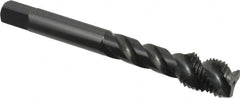 OSG - 7/16-20 UNF 3 Flute Modified Bottoming Spiral Flute Tap - Vanadium High Speed Steel, Oxide Finish, 3-5/32" OAL, Right Hand Flute, Right Hand Thread, Oversize, H7, Series 290 - Benchmark Tooling