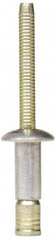 RivetKing - Size 810 Dome Head Aluminum Structural with Locking Stem Blind Rivet - Aluminum Mandrel, 0.08" to 5/8" Grip, 0.53" Head Diam, 0.257" to 0.261" Hole Diam, 0.847" Length Under Head, 1/4" Body Diam - Benchmark Tooling