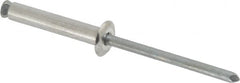 RivetKing - Dome Head Aluminum Peel Blind Rivet - Steel Mandrel, 0.188" to 0.866" Grip, 3/8" Head Diam, 0.196" Max Hole Diam, 1.063 to 1.012" Length Under Head, 3/16" Body Diam - Benchmark Tooling