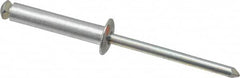 RivetKing - Dome Head Aluminum Peel Blind Rivet - Steel Mandrel, 0.157" to 0.69" Grip, 0.315" Head Diam, 0.165" Max Hole Diam, 0.787 to 0.826" Length Under Head, 5/32" Body Diam - Benchmark Tooling