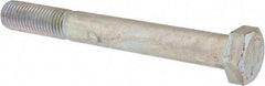Made in USA - 1-8 UNC, 8-1/2" Length Under Head Hex Head Cap Screw - Partially Threaded, Grade 5 Steel, Zinc-Plated Finish, 1-1/2" Hex - Benchmark Tooling
