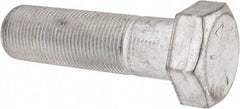 Made in USA - 1-14 UNF, 3-1/2" Length Under Head Hex Head Cap Screw - Partially Threaded, Grade 5 Steel, Zinc-Plated Finish, 1-1/2" Hex - Benchmark Tooling