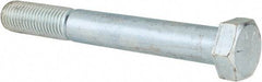 Made in USA - 1-1/8 - 7 UNC, 9" Length Under Head Hex Head Cap Screw - Partially Threaded, Grade 5 Steel, Zinc-Plated Finish, 1-11/16" Hex - Benchmark Tooling