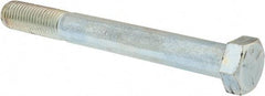 Made in USA - 1-1/8 - 7 UNC, 10" Length Under Head Hex Head Cap Screw - Partially Threaded, Grade 5 Steel, Zinc-Plated Finish, 1-11/16" Hex - Benchmark Tooling