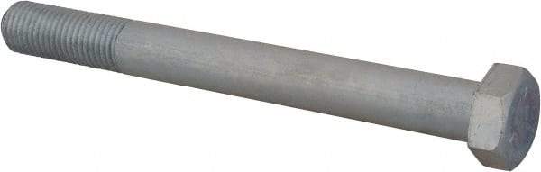 Made in North America - 1-1/8 - 7 UNC, 11" Length Under Head Hex Head Cap Screw - Partially Threaded, Grade 5 Steel, Zinc-Plated Finish, 1-11/16" Hex - Benchmark Tooling