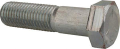 Made in USA - 1-1/8 - 7 UNC, 4-1/2" Length Under Head Hex Head Cap Screw - Partially Threaded, Grade 5 Steel, Zinc-Plated Finish, 1-11/16" Hex - Benchmark Tooling