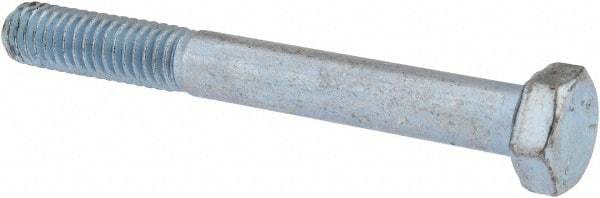 Made in USA - 5/16-18 UNC, 2-3/4" Length Under Head Hex Head Cap Screw - Partially Threaded, Grade 5 Steel, Zinc-Plated Finish, 1/2" Hex - Benchmark Tooling