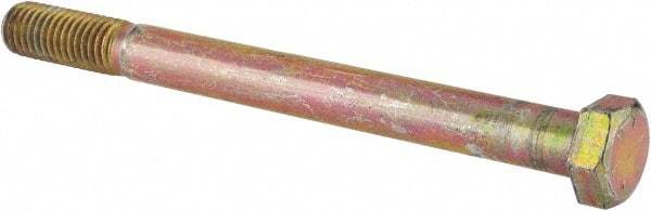 Made in USA - 5/16-18 UNC, 3-3/4" Length Under Head Hex Head Cap Screw - Partially Threaded, Grade 5 Steel, Zinc-Plated Finish, 1/2" Hex - Benchmark Tooling