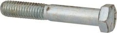 Made in North America - 3/8-16 UNC, 2-3/8" Length Under Head Hex Head Cap Screw - Partially Threaded, Grade 5 Steel, Zinc-Plated Finish, 9/16" Hex - Benchmark Tooling