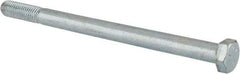 Made in USA - 1/2-13 UNC, 7-1/2" Length Under Head Hex Head Cap Screw - Partially Threaded, Grade 5 Steel, Zinc-Plated Finish, 3/4" Hex - Benchmark Tooling