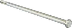 Value Collection - 1/2-13 UNC, 12" Length Under Head Hex Head Cap Screw - Partially Threaded, Grade 5 Steel, Zinc-Plated Finish, 3/4" Hex - Benchmark Tooling