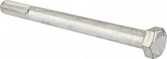 Made in USA - 3/4-10 UNC, 9" Length Under Head Hex Head Cap Screw - Partially Threaded, Grade 5 Steel, Zinc-Plated Finish, 1-1/8" Hex - Benchmark Tooling