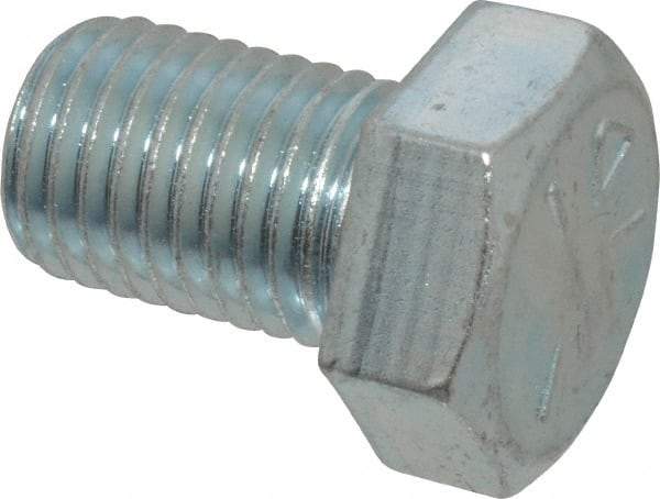 Made in USA - 1-8 UNC, 1-1/2" Length Under Head Hex Head Cap Screw - Fully Threaded, Grade 5 Steel, Zinc-Plated Finish, 1-1/2" Hex - Benchmark Tooling