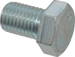 Made in USA - 1-8 UNC, 1-1/2" Length Under Head Hex Head Cap Screw - Fully Threaded, Grade 5 Steel, Zinc-Plated Finish, 1-1/2" Hex - Benchmark Tooling