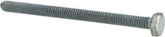 Made in USA - 1/4-20 UNC, 3-1/2" Length Under Head Hex Head Cap Screw - Fully Threaded, Grade 5 Steel, Zinc-Plated Finish, 7/16" Hex - Benchmark Tooling