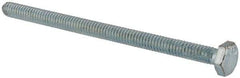 Made in USA - 1/4-20 UNC, 4" Length Under Head Hex Head Cap Screw - Fully Threaded, Grade 5 Steel, Zinc-Plated Finish, 7/16" Hex - Benchmark Tooling