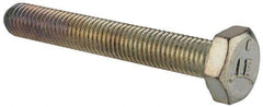 Made in USA - 1/4-28 UNF, 1-3/4" Length Under Head Hex Head Cap Screw - Fully Threaded, Grade 5 Steel, Zinc-Plated Finish, 7/16" Hex - Benchmark Tooling