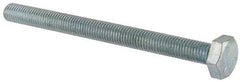 Made in USA - 1/4-28 UNF, 3" Length Under Head Hex Head Cap Screw - Fully Threaded, Grade 5 Steel, Zinc-Plated Finish, 7/16" Hex - Benchmark Tooling