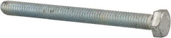 Made in USA - 5/16-18 UNC, 3-1/2" Length Under Head Hex Head Cap Screw - Fully Threaded, Grade 5 Steel, Zinc-Plated Finish, 1/2" Hex - Benchmark Tooling