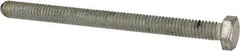 Made in USA - 5/16-18 UNC, 4" Length Under Head Hex Head Cap Screw - Fully Threaded, Grade 5 Steel, Zinc-Plated Finish, 1/2" Hex - Benchmark Tooling