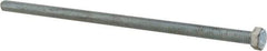 Made in North America - 3/8-16 UNC, 9" Length Under Head Hex Head Cap Screw - Fully Threaded, Grade 5 Steel, Zinc-Plated Finish, 9/16" Hex - Benchmark Tooling