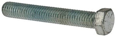 Made in USA - 7/16-14 UNC, 3" Length Under Head Hex Head Cap Screw - Fully Threaded, Grade 5 Steel, Zinc-Plated Finish, 5/8" Hex - Benchmark Tooling