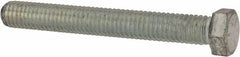 Made in USA - 7/16-14 UNC, 3-1/2" Length Under Head Hex Head Cap Screw - Fully Threaded, Grade 5 Steel, Zinc-Plated Finish, 5/8" Hex - Benchmark Tooling