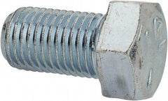 Made in USA - 7/16-20 UNF, 3/4" Length Under Head Hex Head Cap Screw - Fully Threaded, Grade 5 Steel, Zinc-Plated Finish, 5/8" Hex - Benchmark Tooling