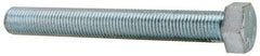 Made in USA - 7/16-20 UNF, 3-1/2" Length Under Head Hex Head Cap Screw - Fully Threaded, Grade 5 Steel, Zinc-Plated Finish, 5/8" Hex - Benchmark Tooling