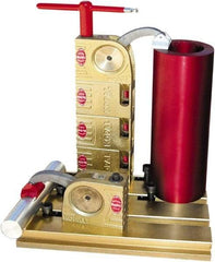 Mitee-Bite - 59 Lb-Ft Holding Capacity, 5-1/2" Max Opening Capacity, 3,500 Lb Clamping Pressure, Manual Hold Down Clamp - 2-3/8" Arm Length, 4-1/4" Clamp Length, 1-9/16" Clamp Width, 3-1/2" Clamp Height, T-Slot Mount, Steel - Benchmark Tooling