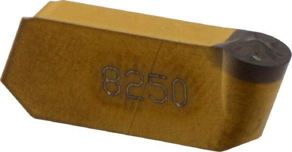 Iscar - 420GIMY Grade IC8250, 4mm Cutting Width Carbide Grooving Insert - 2mm Max Depth of Cut, Neutral, 0.079" Corner Radius, TiCN/Al2O3 Finish - Benchmark Tooling