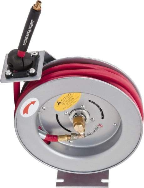 PRO-SOURCE - 35' Spring Retractable Hose Reel - 300 psi, Hose Included - Benchmark Tooling