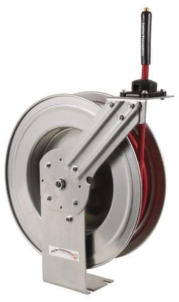 PRO-SOURCE - 50' Spring Retractable Hose Reel - 300 psi, Hose Included - Benchmark Tooling