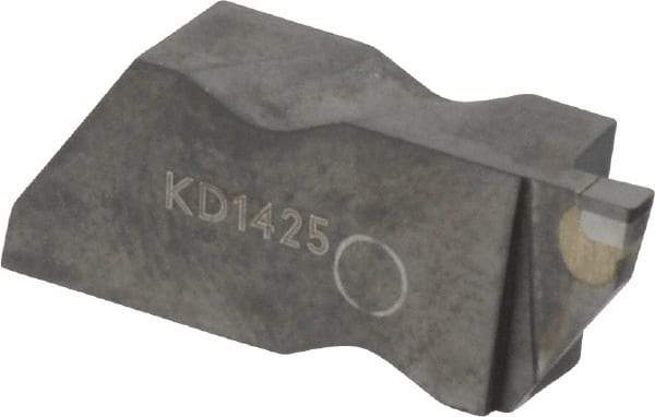 Kennametal - 3062NG EST Grade KD1425, 1.58mm Cutting Width Diamond Tipped Grooving Insert - 2.39mm Max Depth of Cut, Left Hand, 0.19mm Corner Radius, Uncoated - Benchmark Tooling