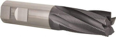 Niagara Cutter - 1" Diam, Fine Pitch, 2" LOC, 5 Flute Solid Carbide Corner Chamfer Roughing End Mill - AlTiN Finish, 5" OAL, 1" Shank Diam, Single End, Centercutting, 20° Helix - Benchmark Tooling