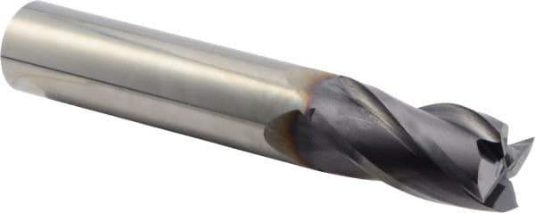 Niagara Cutter - 1", 2" LOC, 1" Shank Diam, 6" OAL, 4 Flute, Solid Carbide Square End Mill - Single End, TiAlN Finish, Spiral Flute, 30° Helix, Centercutting, Right Hand Cut, Right Hand Flute, Series C430 - Benchmark Tooling