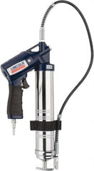 Lincoln - 6,000 Max psi, Flexible Air-Operated Grease Gun - 14-1 & 2 oz (Cartridge) & 16 oz (Bulk) Capacity, 1/8 Thread Outlet, Bulk & Cartridge Fill, Includes Advanced Vent Valve with Filler Nipple - Benchmark Tooling