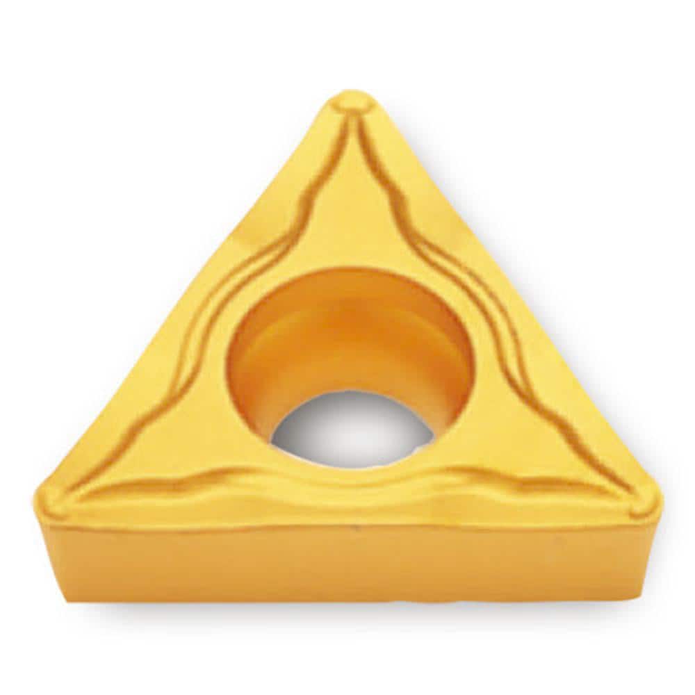 Turning Insert:  TCMT32.51FG TT5100,  Solid Carbide TiCN, Al2O3 & TiN Finish,  Neutral,  0.6500″ Long,  3/8″ Inscribed Circle,  0.0160″ Corner Radius,  60.0 &deg N/A Triangle,  Series  TCMT