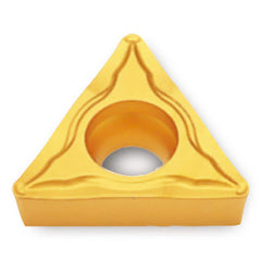 Turning Insert:  TCMT32.51FG TT5100,  Solid Carbide TiCN, Al2O3 & TiN Finish,  Neutral,  0.6500″ Long,  3/8″ Inscribed Circle,  0.0160″ Corner Radius,  60.0 &deg N/A Triangle,  Series  TCMT