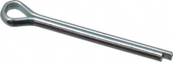 Value Collection - 1/8" Diam x 1-1/4" Long Extended Prong Cotter Pin - Grade 2, Zinc-Plated, Steel - Benchmark Tooling