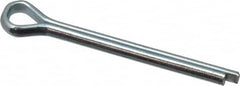 Value Collection - 1/8" Diam x 1-1/4" Long Extended Prong Cotter Pin - Grade 2, Zinc-Plated, Steel - Benchmark Tooling