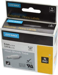 Dymo - 60" Long, White Heat Shrinkable Polyolefin Heat Shrink Tubing - For RhinoPRO 3000 - Benchmark Tooling