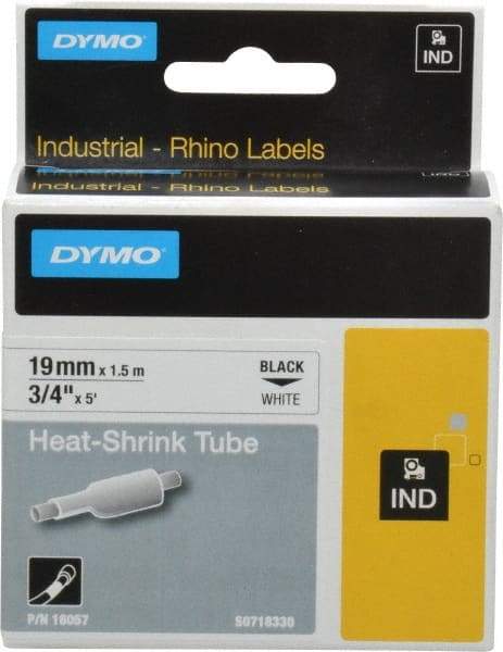 Dymo - 60" Long, White Heat Shrinkable Polyolefin Heat Shrink Tubing - For RhinoPRO 3000 - Benchmark Tooling