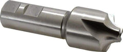 Hertel - 3/8" Radius, 1-1/4" Mill Diam, 4 Flute Cobalt Corner Rounding End Mill - Single End, Uncoated, 3-3/4" OAL, 7/8" Shank Diam - Benchmark Tooling