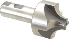 Hertel - 3/4" Radius, 2-1/4" Mill Diam, 4 Flute High Speed Steel Corner Rounding End Mill - Single End, Uncoated, 4-5/16" OAL, 1" Shank Diam - Benchmark Tooling