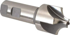 Hertel - 1/2" Radius, 1-1/2" Mill Diam, 4 Flute High Speed Steel Corner Rounding End Mill - Single End, Uncoated, 4-1/8" OAL, 1" Shank Diam - Benchmark Tooling