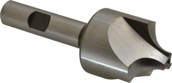 Hertel - 7/16" Radius, 1-1/4" Mill Diam, 3 Flute Cobalt Corner Rounding End Mill - Single End, Uncoated, 3-1/2" OAL, 1/2" Shank Diam - Benchmark Tooling